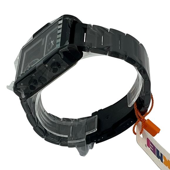 SKMEI 1584 Luxury Digital Movement Watch for Men w/ Three Dials, Black Steel - Picture 2 of 6